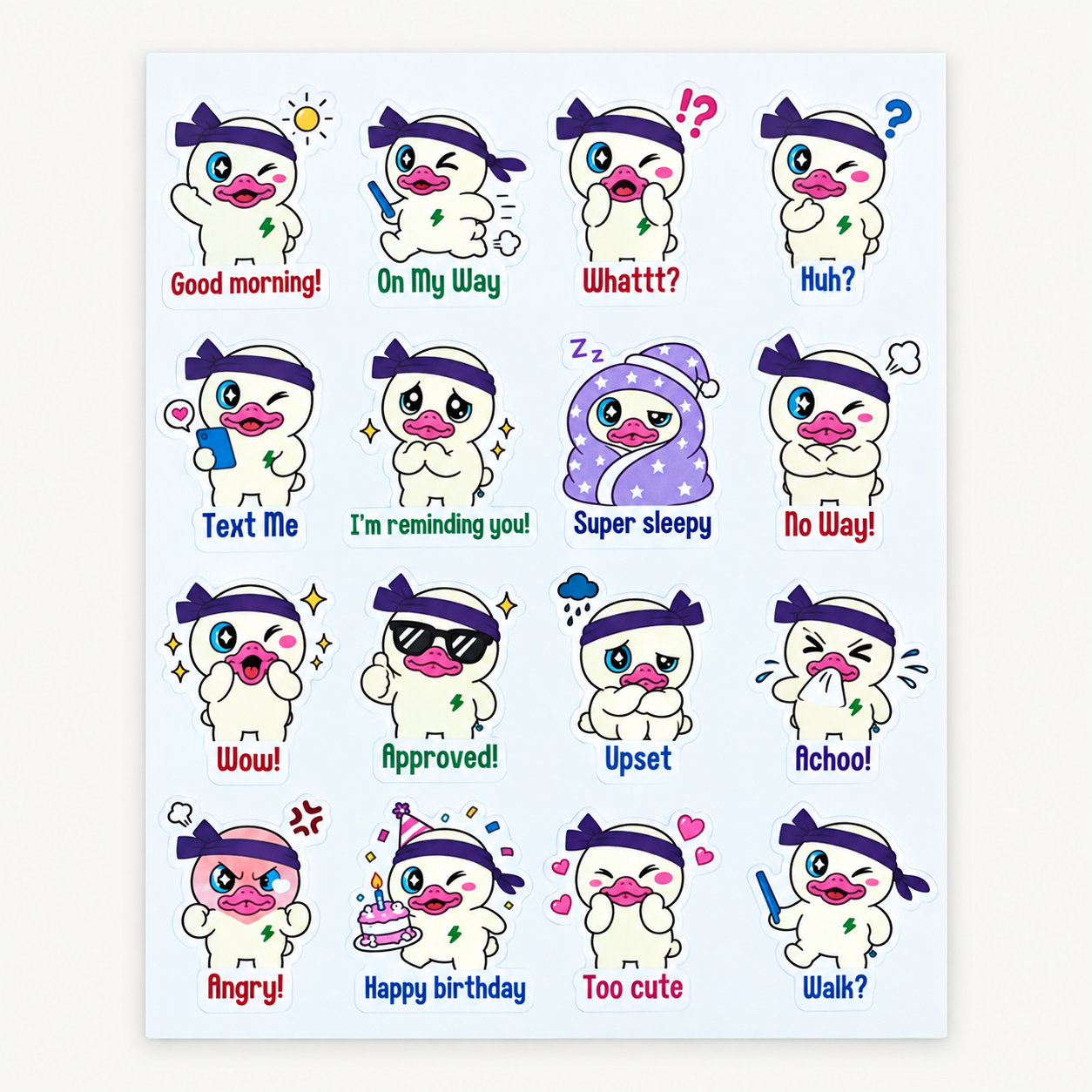 Dumpling Duck Sticker Sheet